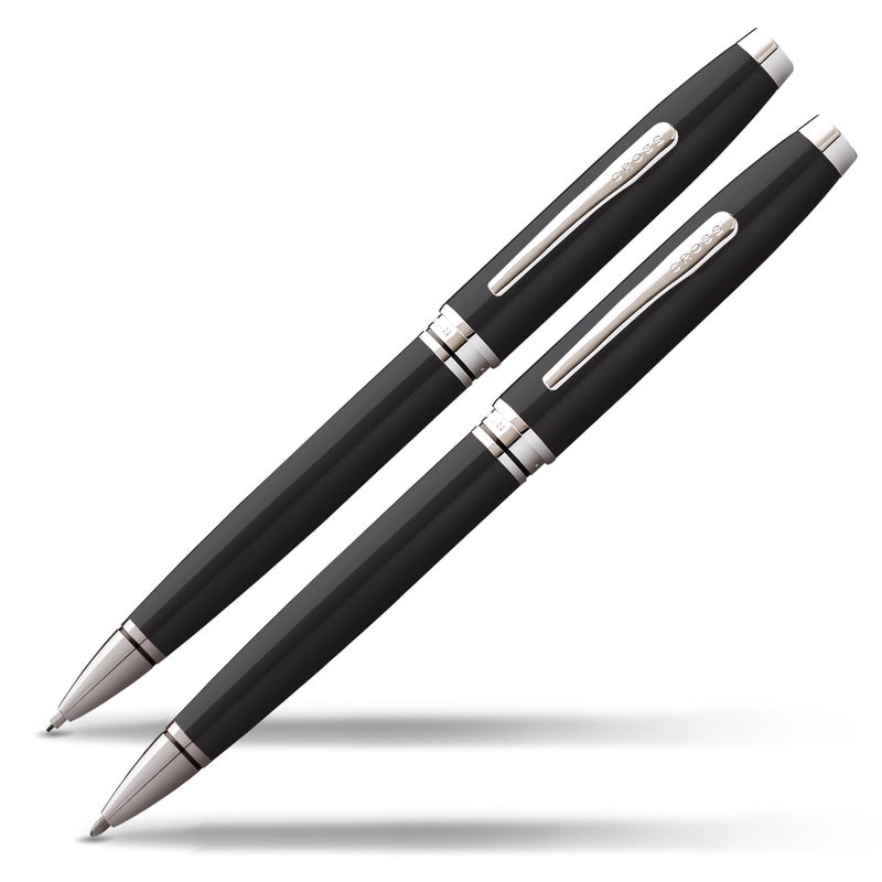 Cross Coventry Black Lacquer Pen and Pencil Gift Set - Image 1